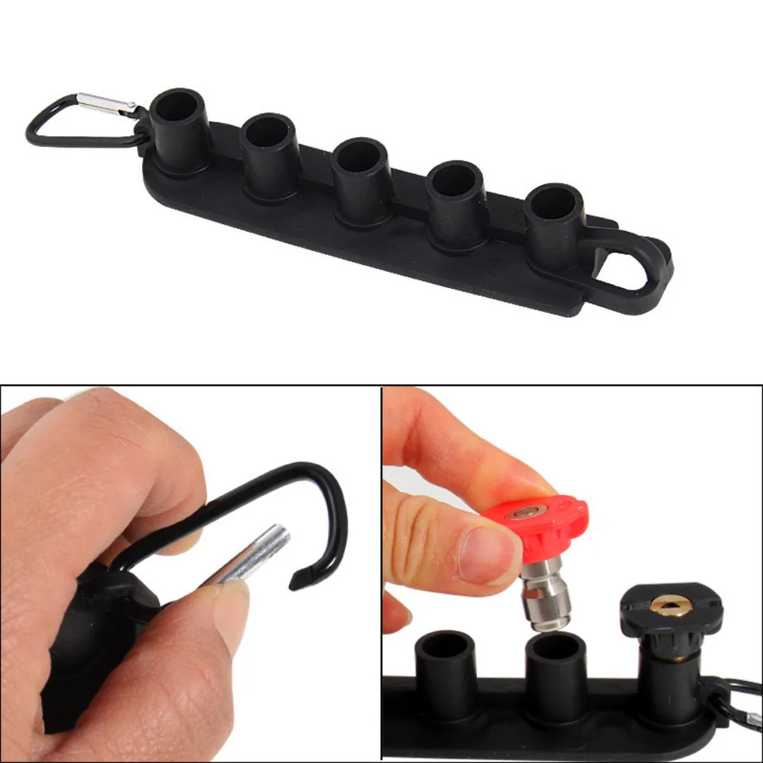 1/4" Quick Connect Power Washer Nozzle Holder with Belt Clip - Image 2
