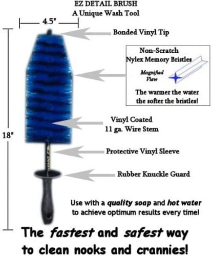 EZ Detail Wheel Brush Large - Wheel & Engine Bay Brush - Image 8