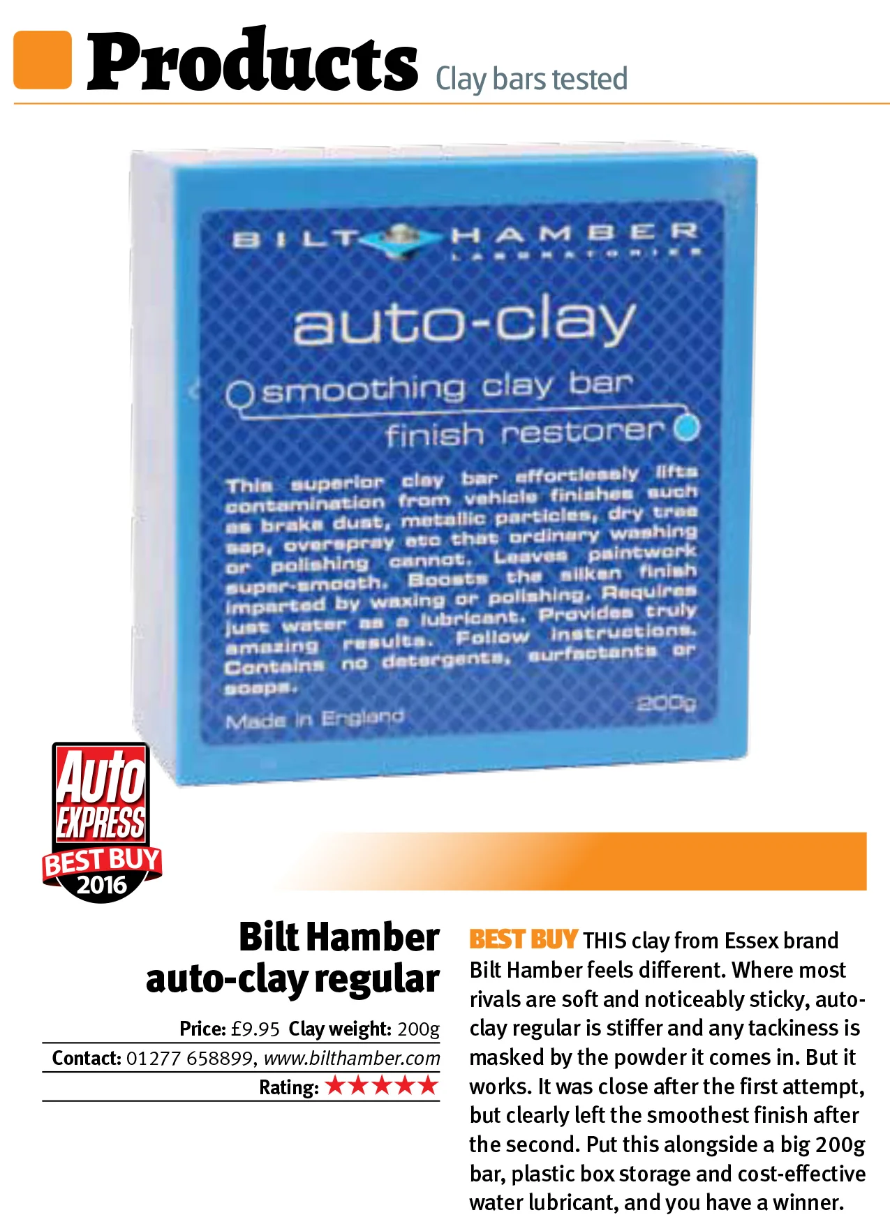 Bilt Hamber Auto-Clay Clay Bar 200g Soft - Image 5