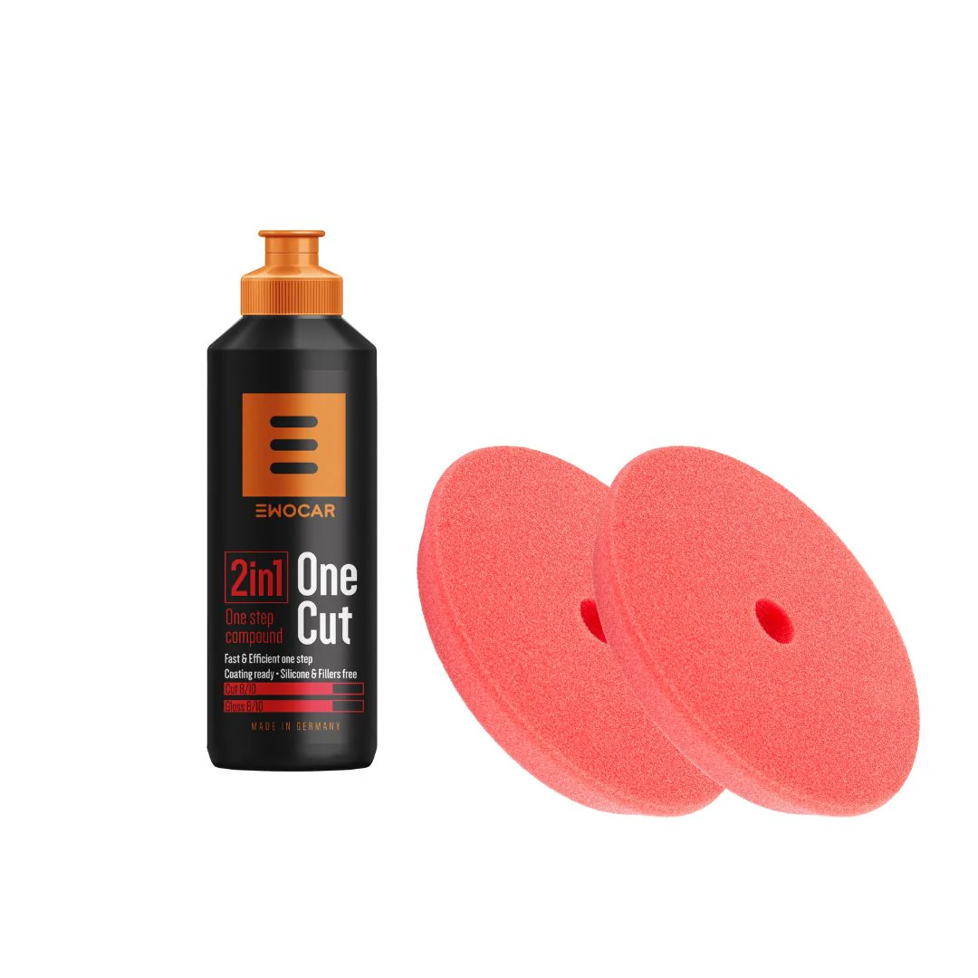 EWOCAR 2 in 1 One Step with Medium Red Foam Pad Bundle