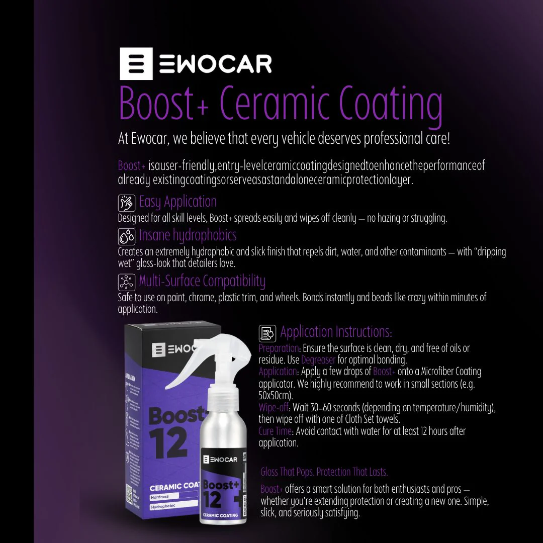 EWOCAR Boost+ 100ml - Sprayable 12 month Ceramic Coating - Image 5