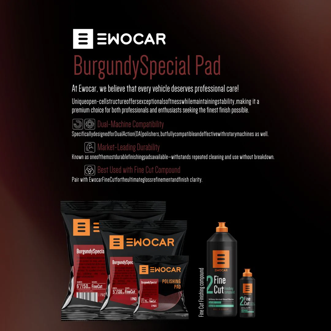 EWOCAR Fine Cut with Burgundy Finish Pads Bundle - Image 3
