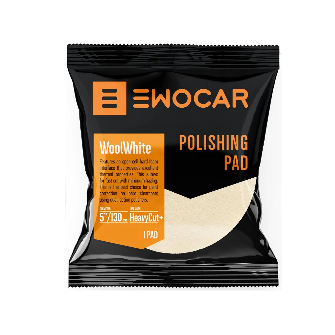 EWOCAR Polishing Pad Wool White 5" - Heavy Cut - Image 3