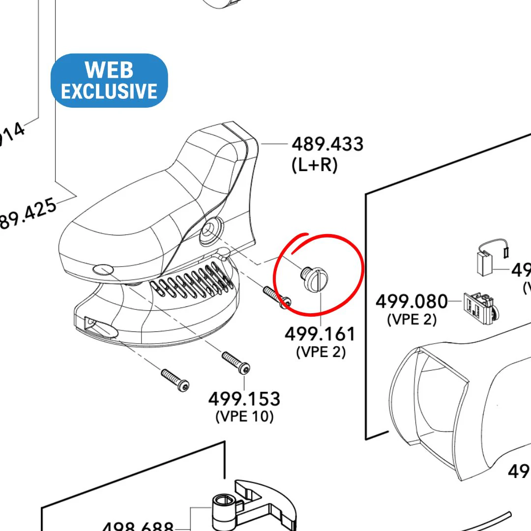 Flex 499161 Screw Set M8x10 (2 Pack)