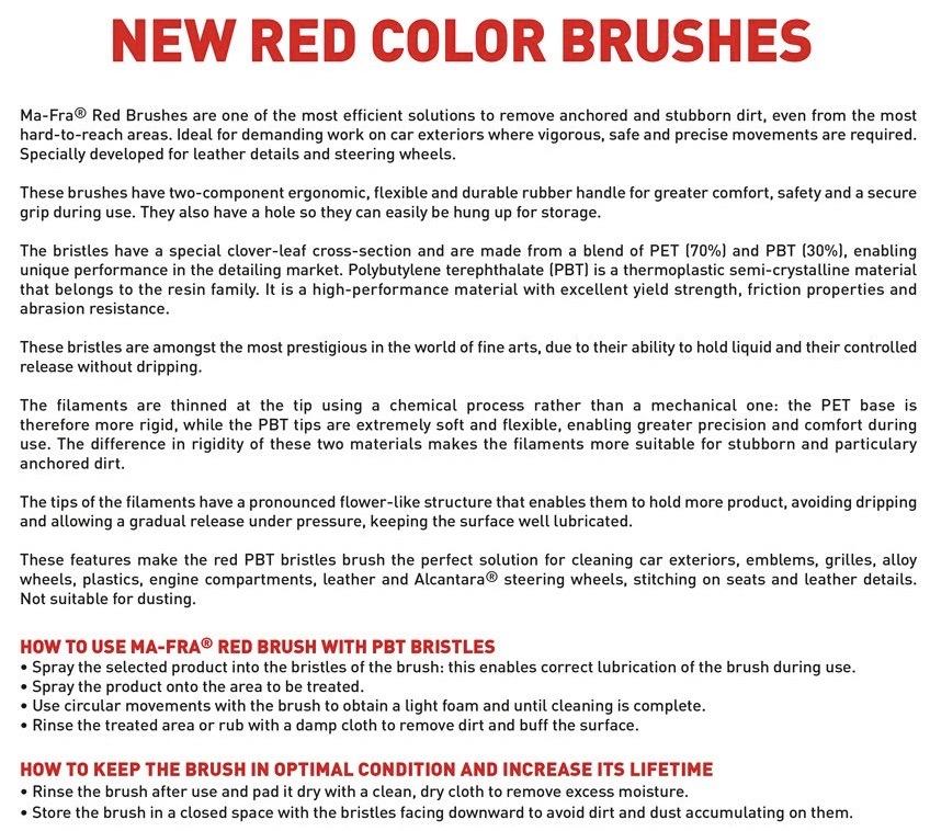 MaFra Stiff Detailing Brush 12 Red - Image 7