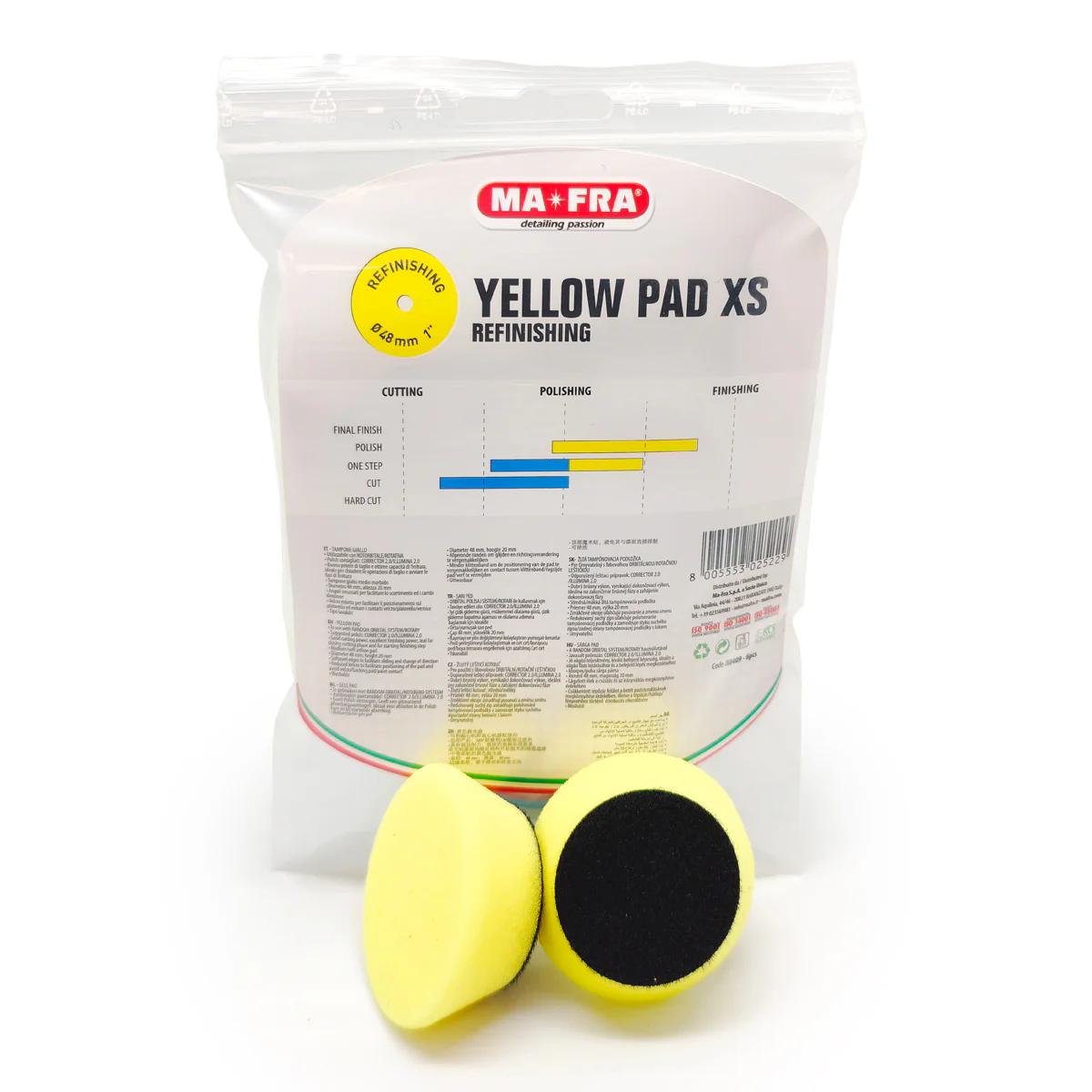 Labocosmetica 6x Yellow Pad 1" - Refinishing/One Step