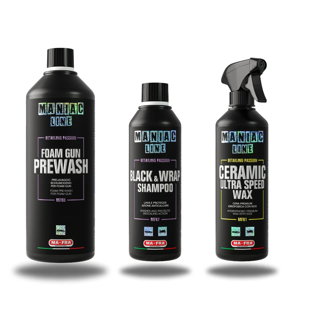 Maniac Foam Gun and Bucket Shampoo Kit with Ultra Ceramic Speed Wax