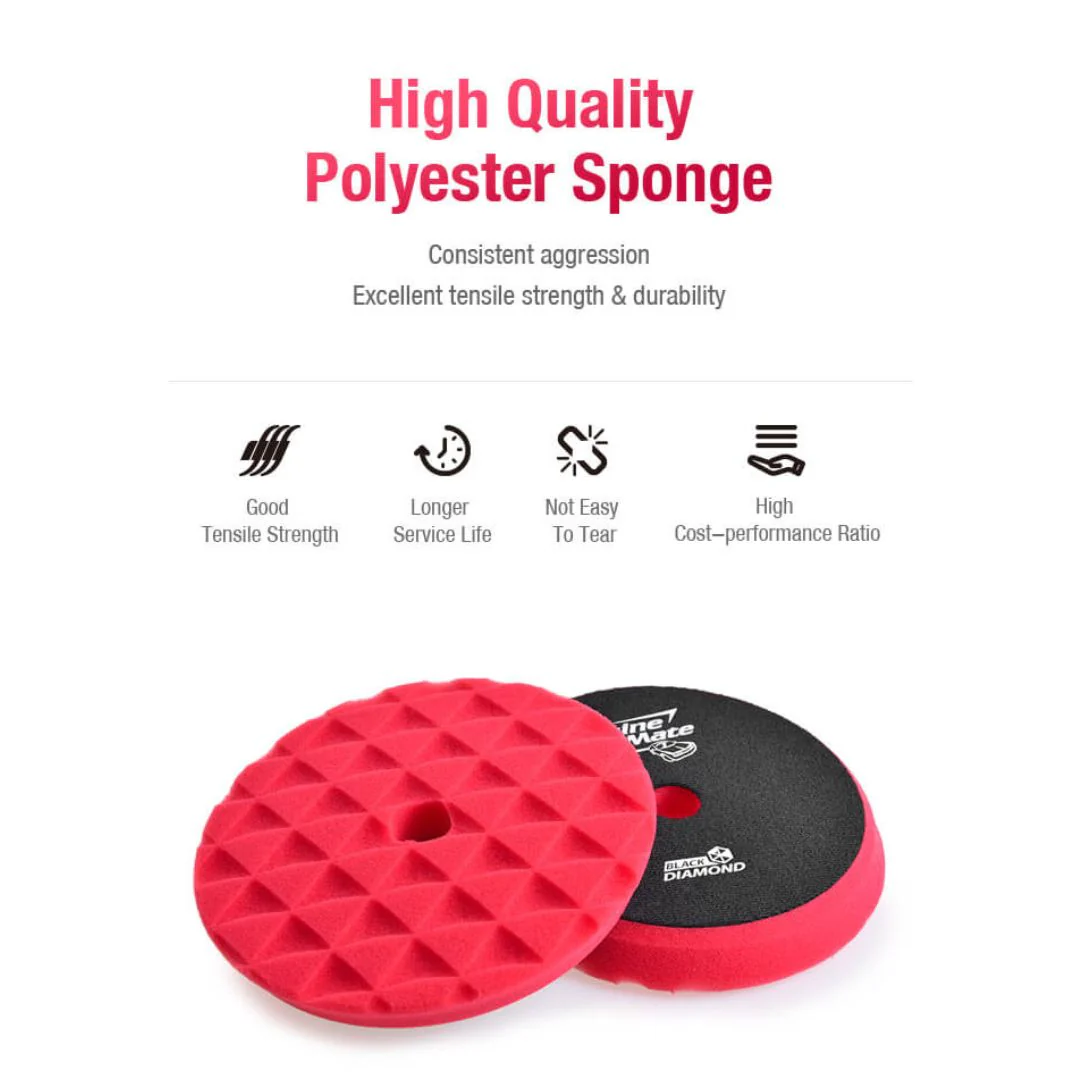 ShineMate Black Diamond Polishing Pad 3" - Finishing Red - Image 3