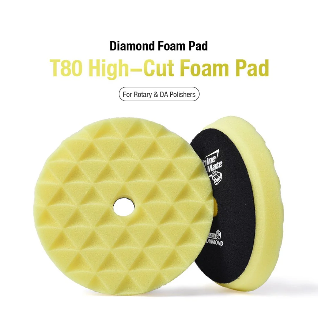 ShineMate Black Diamond Polishing Pad 3" - Heavy Cut Yellow