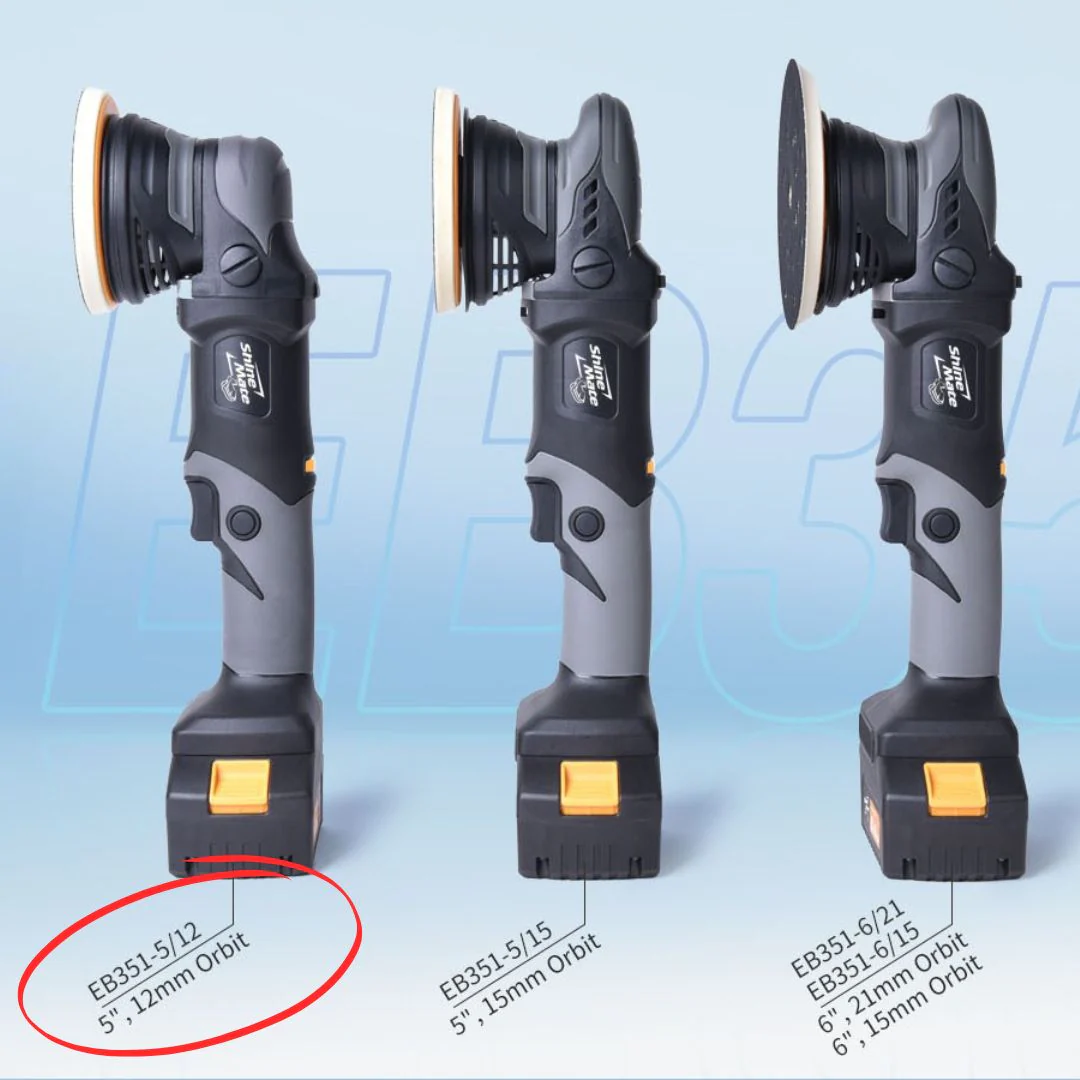 ShineMate EB351-5/12 Cordless Orbital Polisher Kit - Image 3