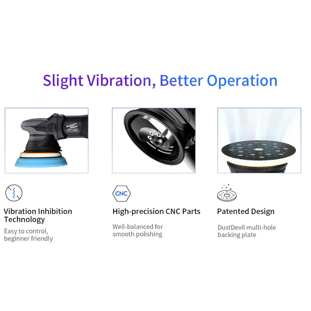 ShineMate EB351-5/12 Cordless Orbital Polisher Kit - Image 9