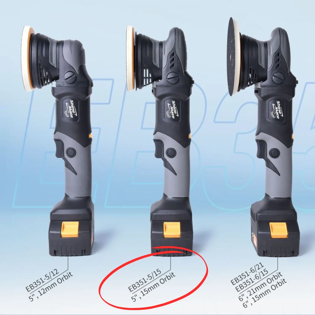 ShineMate EB351-5/15 Cordless Orbital Polisher Kit - Image 3