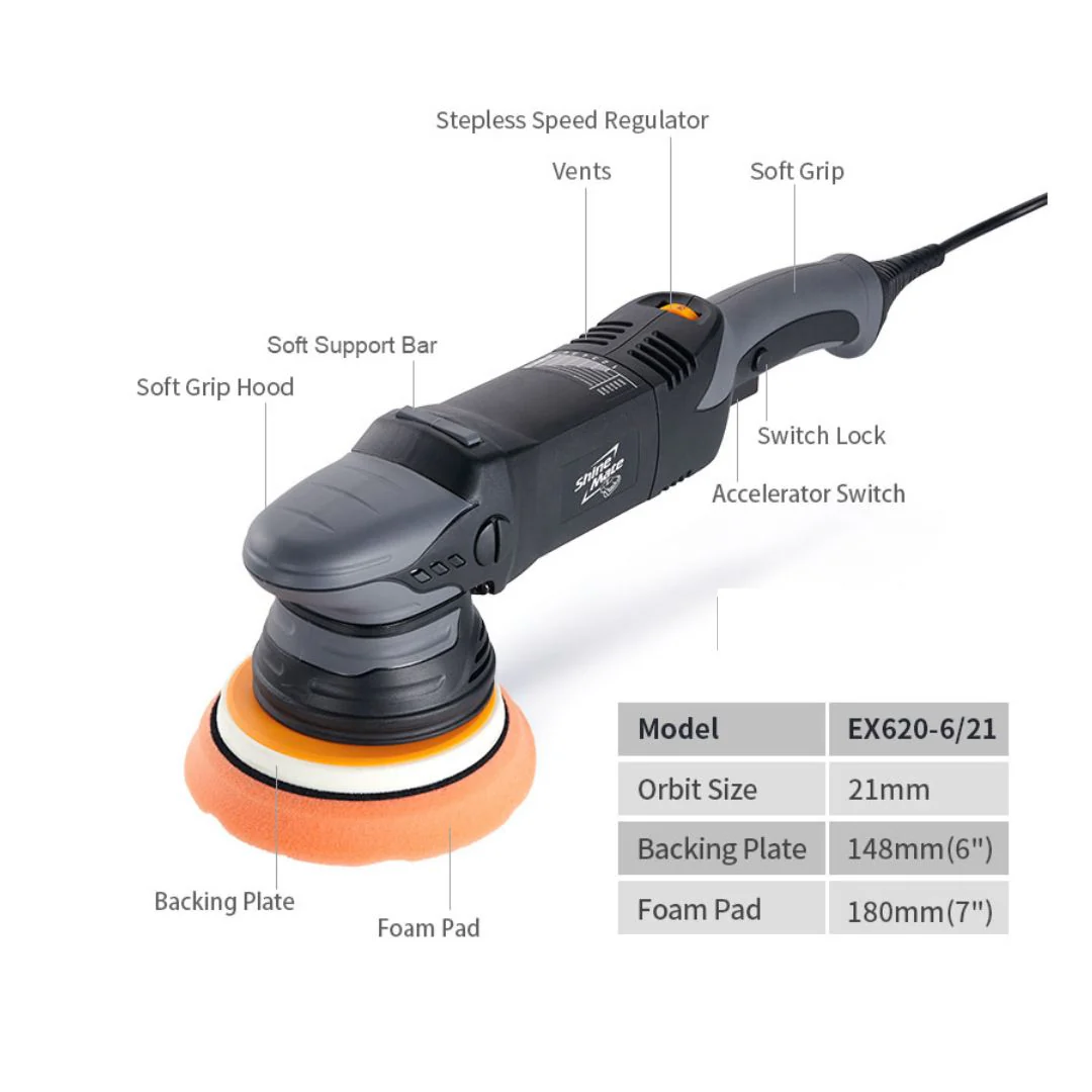 ShineMate EX620 - 21mm Dual Action Polisher 6" - Image 12