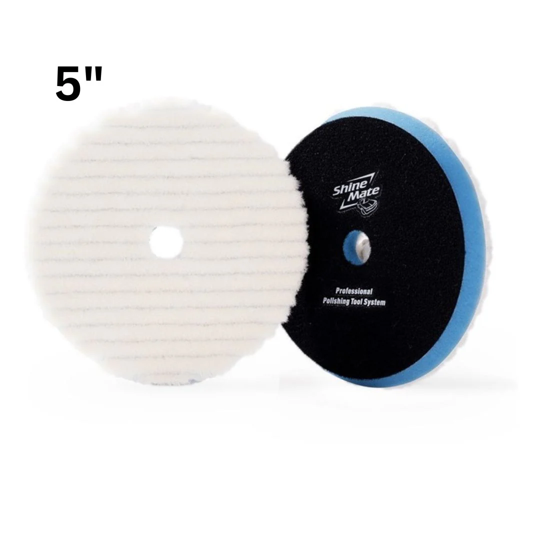 ShineMate Heavy Cut Wool Pad 5" Short-Nap Striped T140