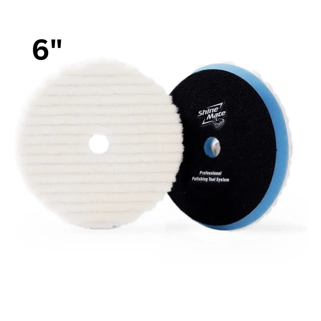 ShineMate Heavy Cut Wool Pad 6" Short-Nap Striped T140
