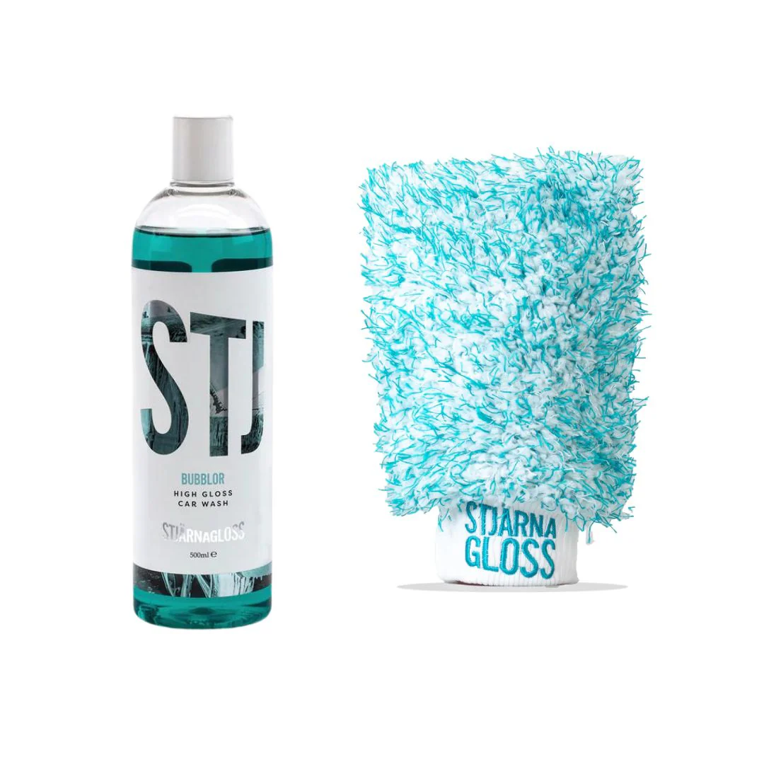 Stjarnagloss Bubblor 500ml & Lurvig Wash Mitt Kit
