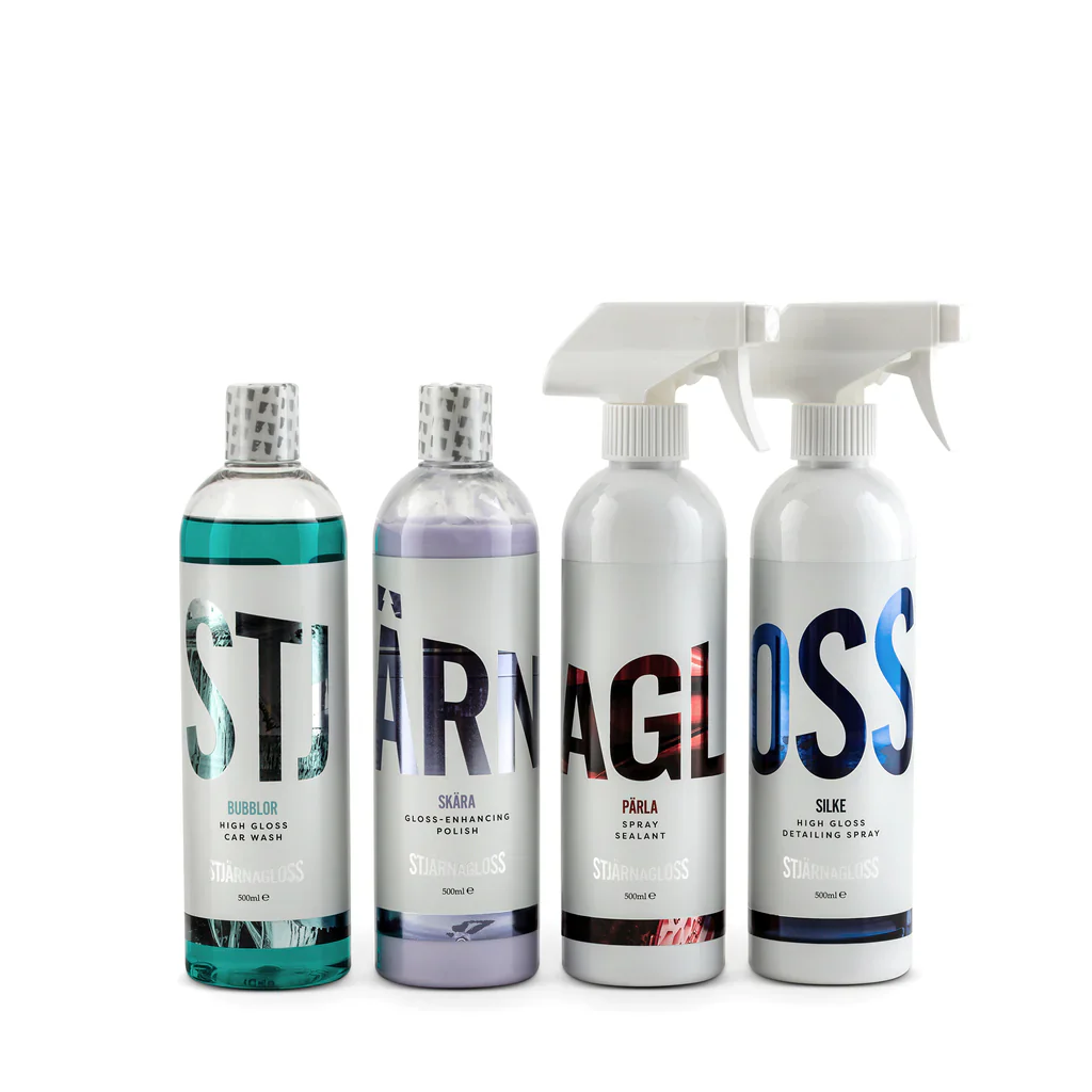 Stjarnagloss Core Four Kit - Shampoo, Polish, Sealant & Detailing Spray