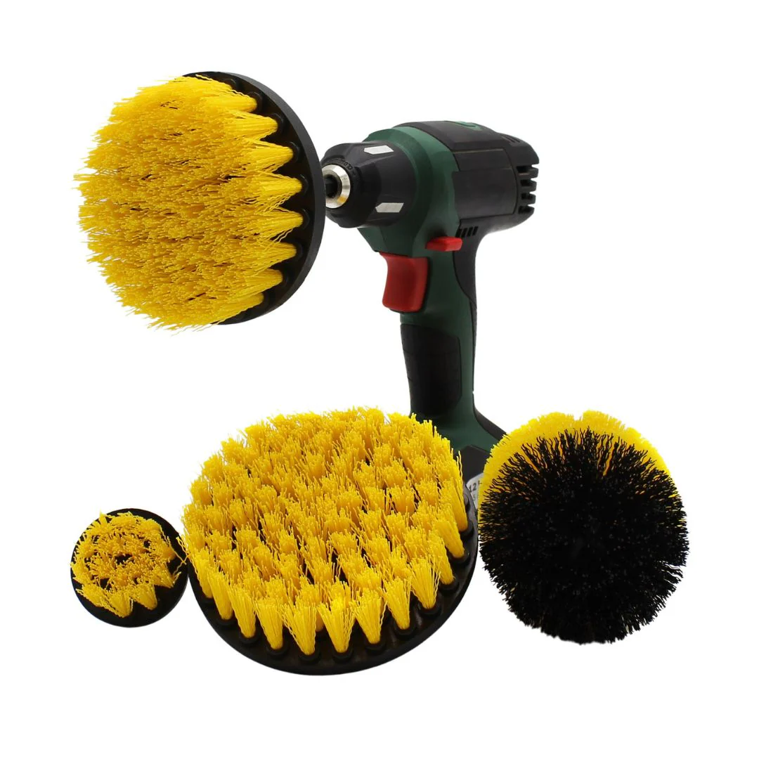 WashMe Hard All Purpose Drill Brush Kit Yellow 4pcs